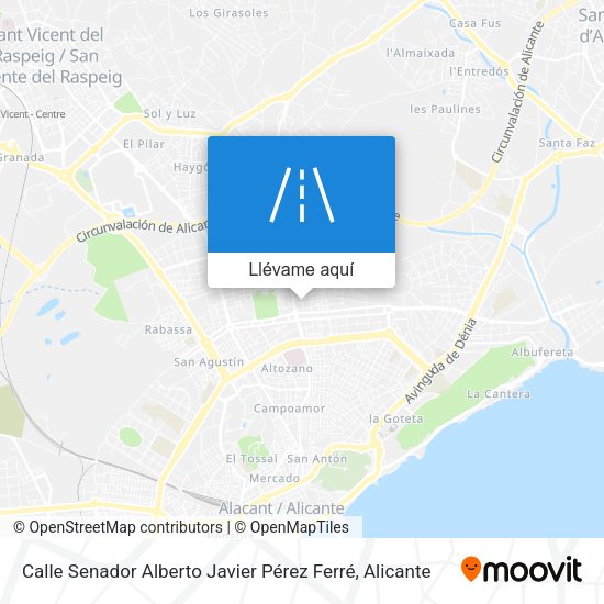 Mapa Calle Senador Alberto Javier Pérez Ferré