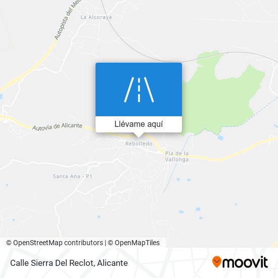 Mapa Calle Sierra Del Reclot