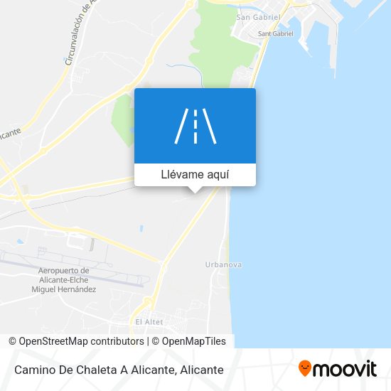 Mapa Camino De Chaleta A Alicante