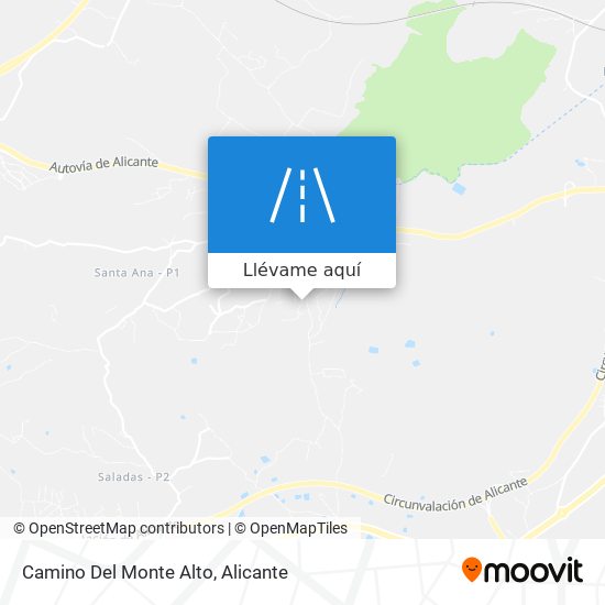 Mapa Camino Del Monte Alto