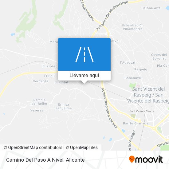 Mapa Camino Del Paso A Nivel