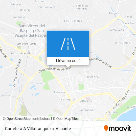 Mapa Carretera A Villafranqueza