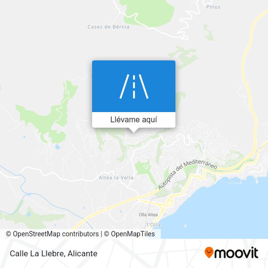Mapa Calle La Llebre
