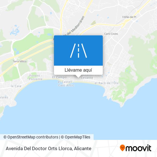 Mapa Avenida Del Doctor Orts Llorca