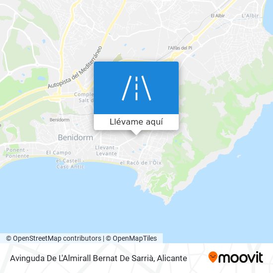 Mapa Avinguda De L'Almirall Bernat De Sarrià