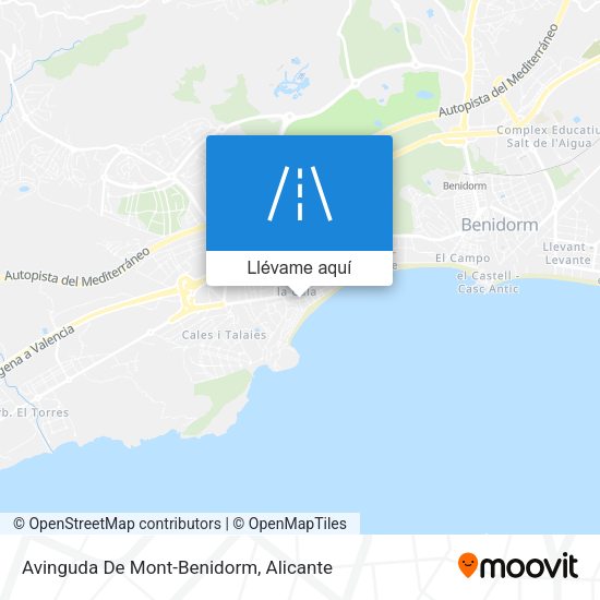 Mapa Avinguda De Mont-Benidorm