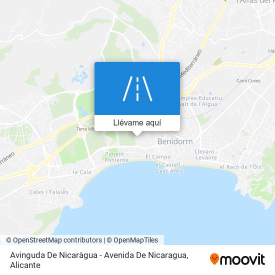 Mapa Avinguda De Nicaràgua - Avenida De Nicaragua