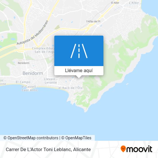 Mapa Carrer De L'Actor Toni Leblanc