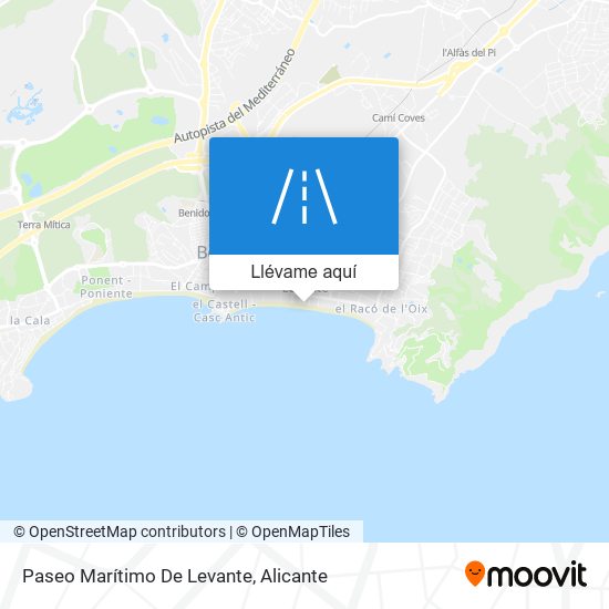 Mapa Paseo Marítimo De Levante