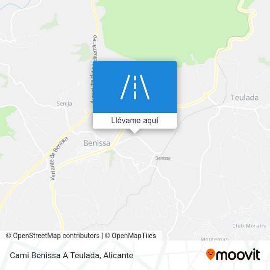 Mapa Cami Benissa A Teulada