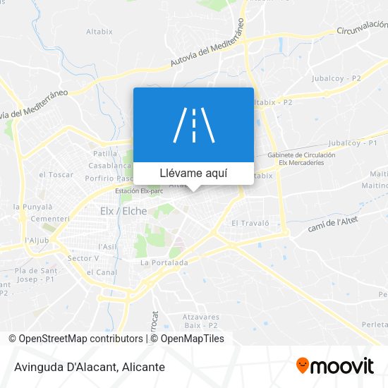 Mapa Avinguda D'Alacant