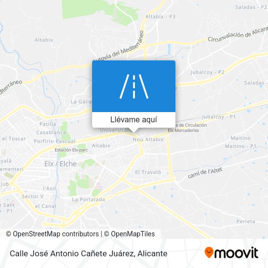 Mapa Calle José Antonio Cañete Juárez