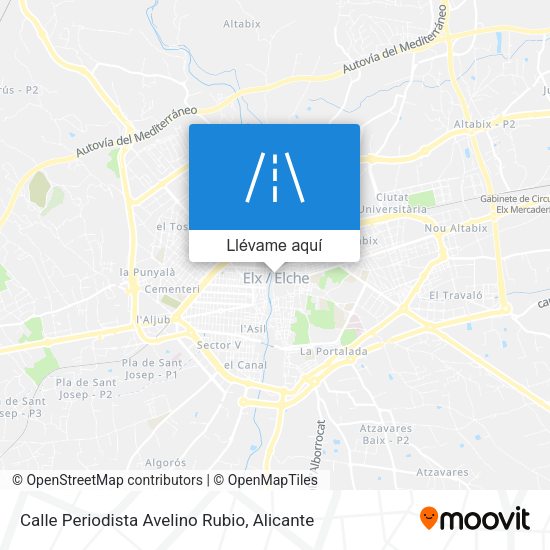 Mapa Calle Periodista Avelino Rubio