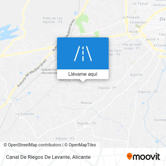 Mapa Canal De Riegos De Levante