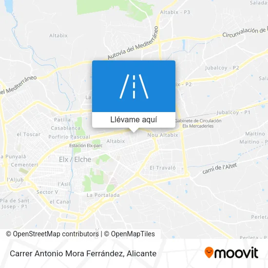 Mapa Carrer Antonio Mora Ferrández