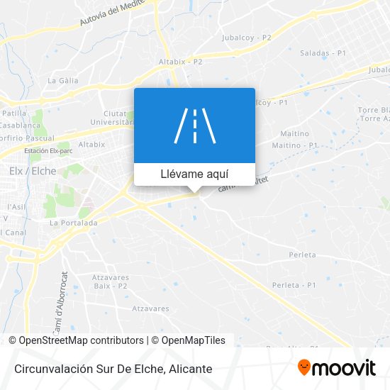 Mapa Circunvalación Sur De Elche