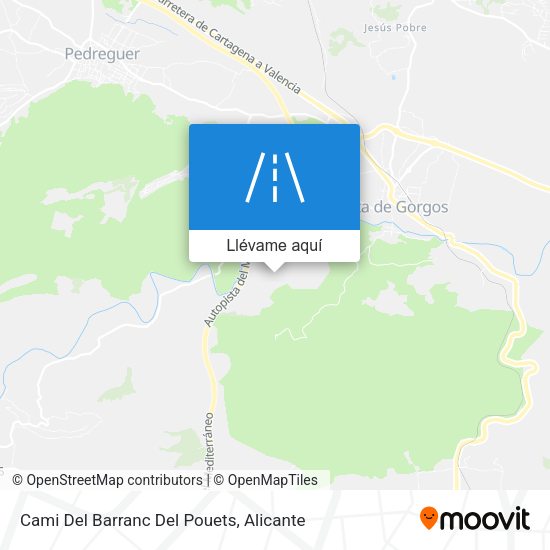 Mapa Cami Del Barranc Del Pouets