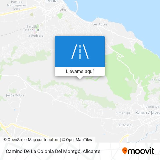 Mapa Camino De La Colonia Del Montgó