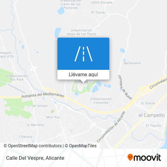 Mapa Calle Del Vespre