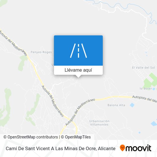 Mapa Camí De Sant Vicent A Las Minas De Ocre