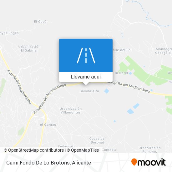 Mapa Camí Fondo De Lo Brotons