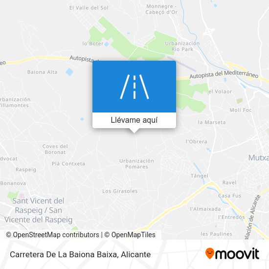 Mapa Carretera De La Baiona Baixa