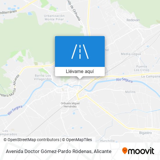 Mapa Avenida Doctor Gómez-Pardo Ródenas