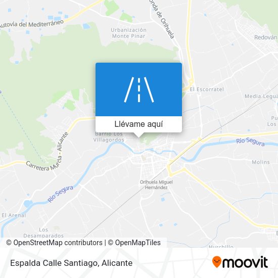 Mapa Espalda Calle Santiago