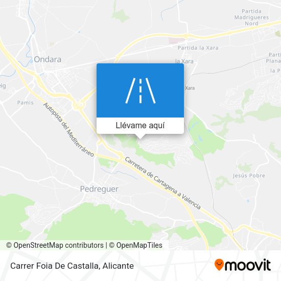 Mapa Carrer Foia De Castalla
