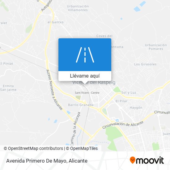 Mapa Avenida Primero De Mayo