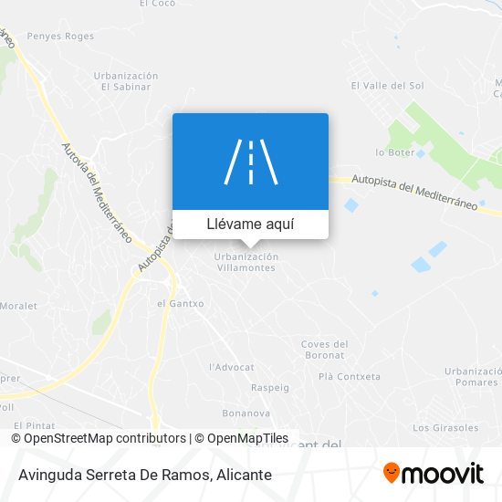 Mapa Avinguda Serreta De Ramos