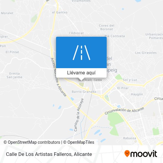 Mapa Calle De Los Artistas Falleros
