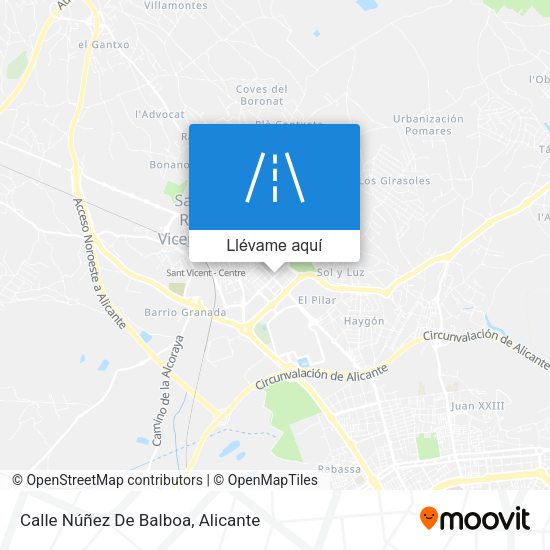 Mapa Calle Núñez De Balboa