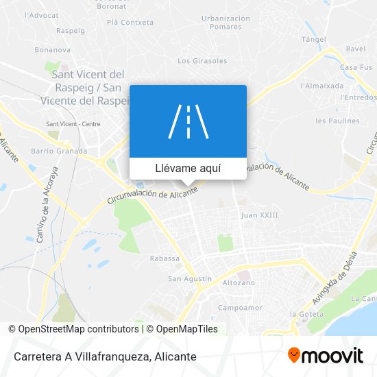 Mapa Carretera A Villafranqueza