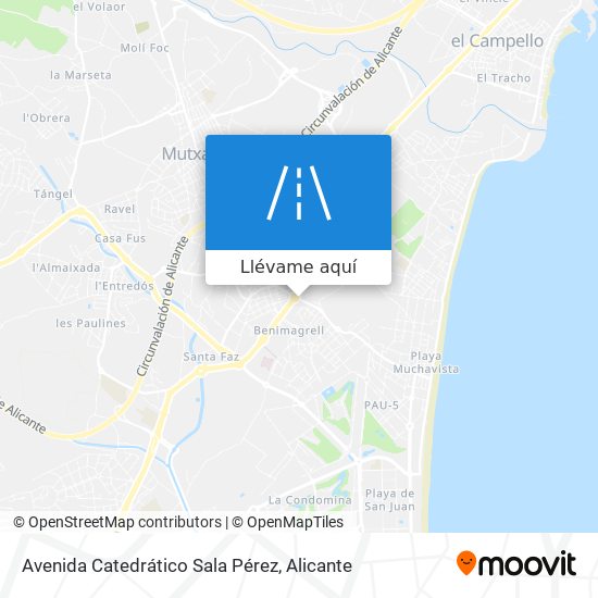 Mapa Avenida Catedrático Sala Pérez