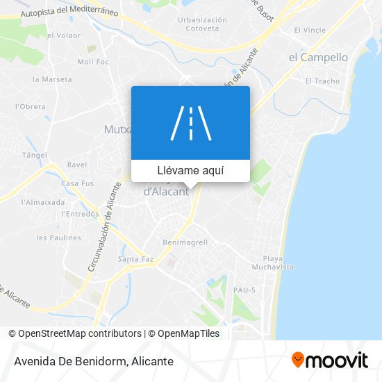 Mapa Avenida De Benidorm