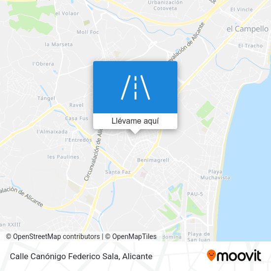 Mapa Calle Canónigo Federico Sala