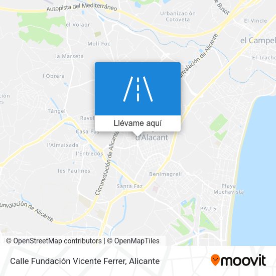 Mapa Calle Fundación Vicente Ferrer