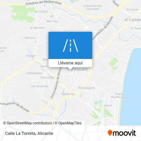 Mapa Calle La Torreta
