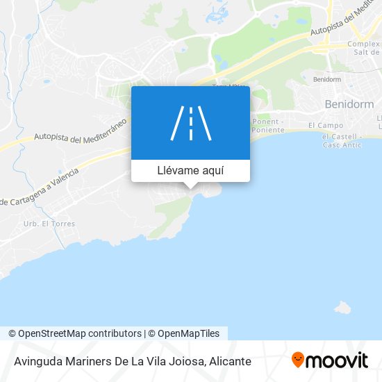 Mapa Avinguda Mariners De La Vila Joiosa
