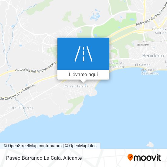 Mapa Paseo Barranco La Cala