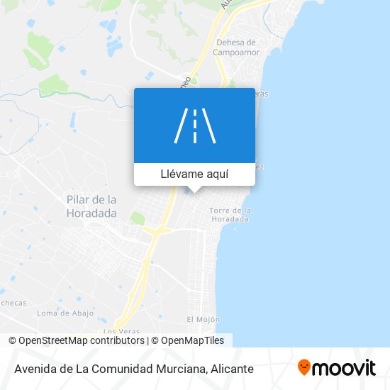 Mapa Avenida de La Comunidad Murciana