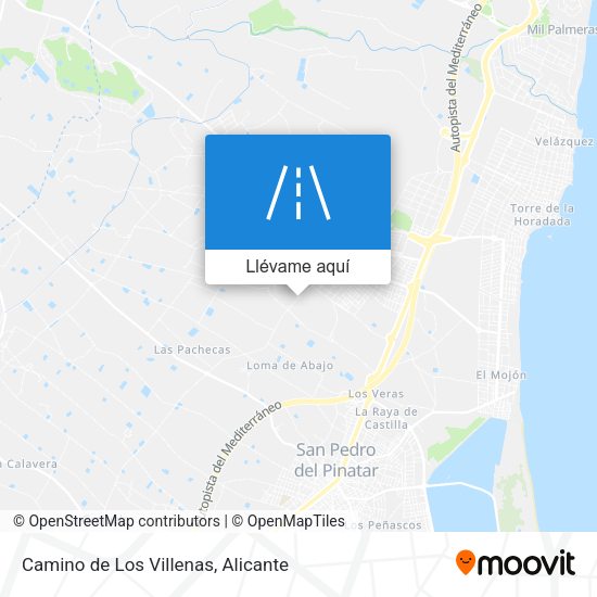 Mapa Camino de Los Villenas