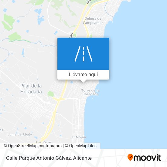 Mapa Calle Parque Antonio Gálvez