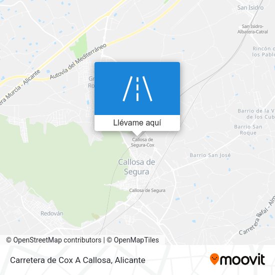 Mapa Carretera de Cox A Callosa