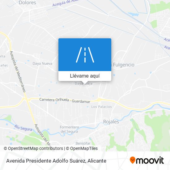 Mapa Avenida Presidente Adolfo Suárez