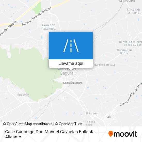 Mapa Calle Canónigo Don Manuel Cayuelas Ballesta