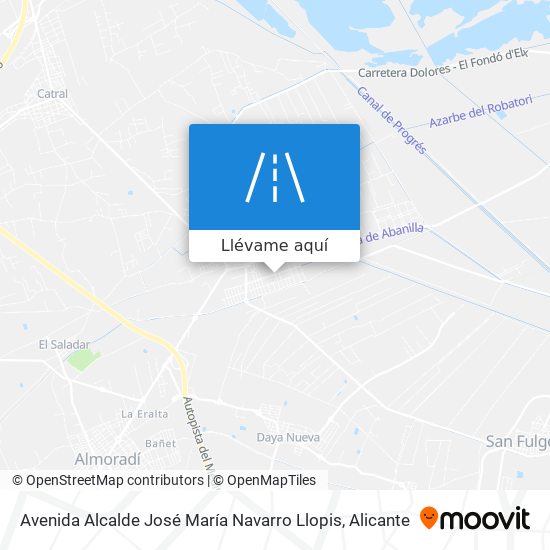 Mapa Avenida Alcalde José María Navarro Llopis