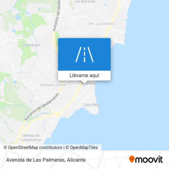 Mapa Avenida de Las Palmeras