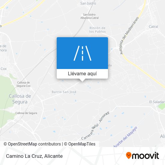 Mapa Camino La Cruz